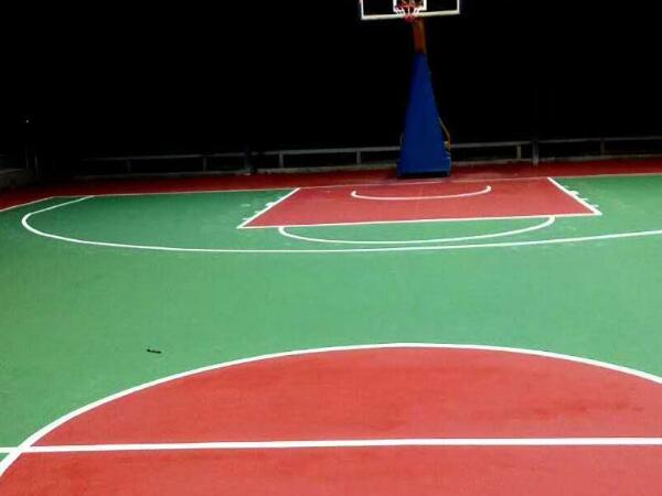 丙烯酸籃球場(chǎng)竣工效果