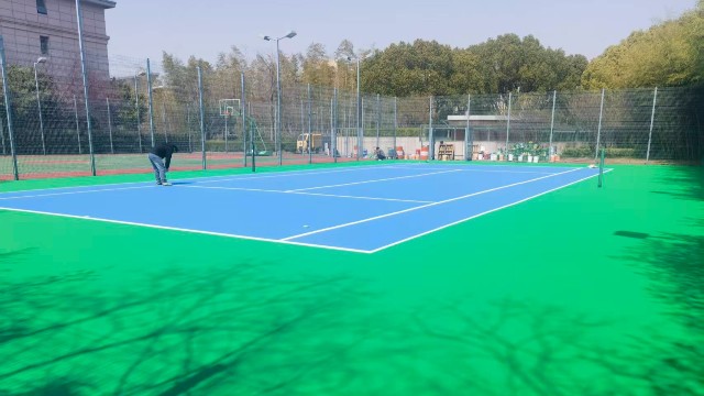 宜邦麗|環保硅 PU + 丙烯酸復合型網球場落地！強拉伸抗裂，適配全場景運動需求